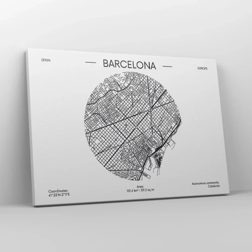 Canvastavla - Bild på duk - Barcelonas anatomi - 70x50 cm