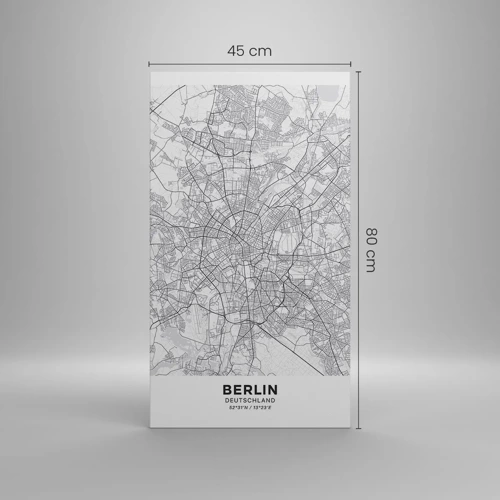 Canvastavla - Bild på duk - Berlins blomma - 45x80 cm