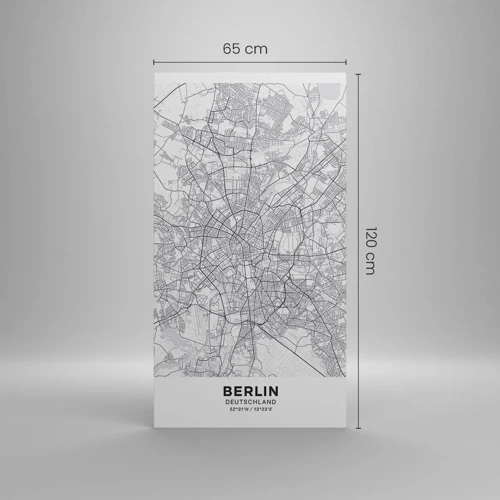 Canvastavla - Bild på duk - Berlins blomma - 65x120 cm