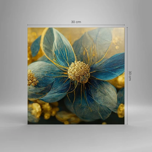 Canvastavla - Bild på duk - Blommande av guld - 30x30 cm