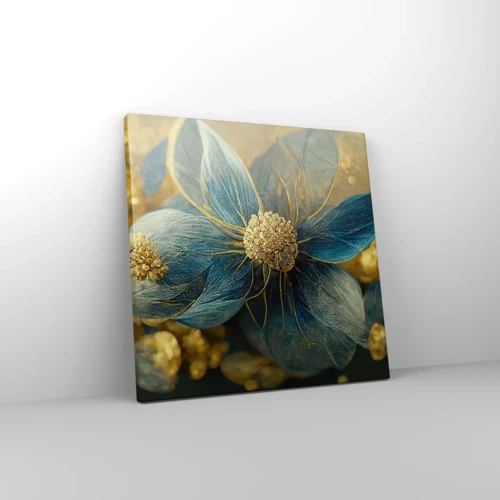 Canvastavla - Bild på duk - Blommande av guld - 30x30 cm