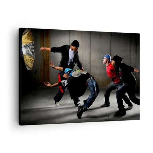 Canvastavla - Bild på duk - Dansar med gatuvinden - 70x50 cm