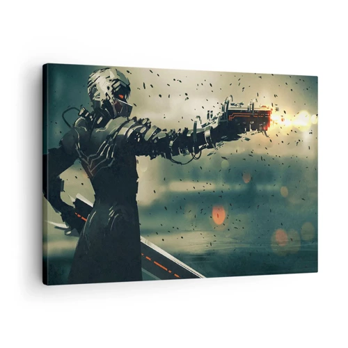 Canvastavla - Bild på duk - Dödlig vapen - din egen Terminator - 70x50 cm