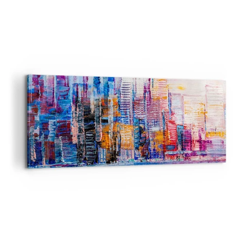 Canvastavla - Bild på duk - En glädjefylld metropol - 100x40 cm