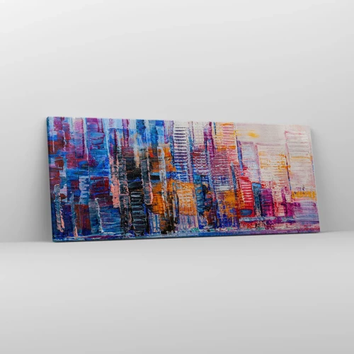 Canvastavla - Bild på duk - En glädjefylld metropol - 100x40 cm