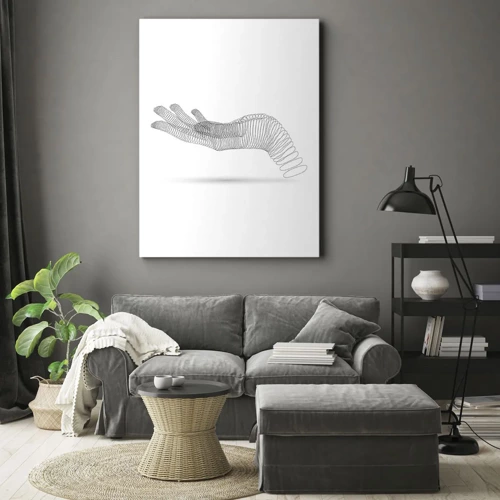 Canvastavla - Bild på duk - En spänstig hand - 45x80 cm