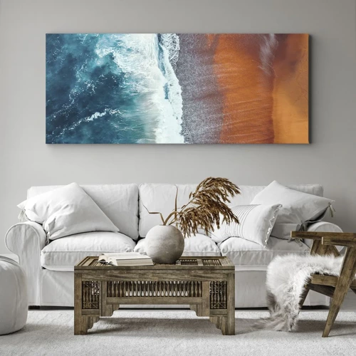 Canvastavla - Bild på duk - En touch av havet - 100x40 cm