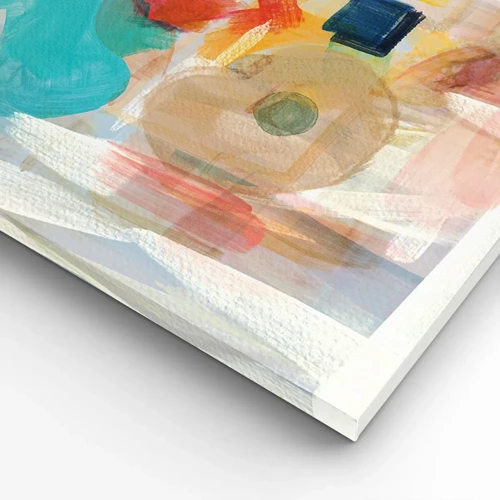 Canvastavla - Bild på duk - Ett färgglatt spel - 100x70 cm