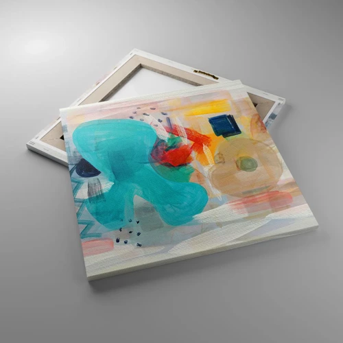 Canvastavla - Bild på duk - Ett färgglatt spel - 50x50 cm