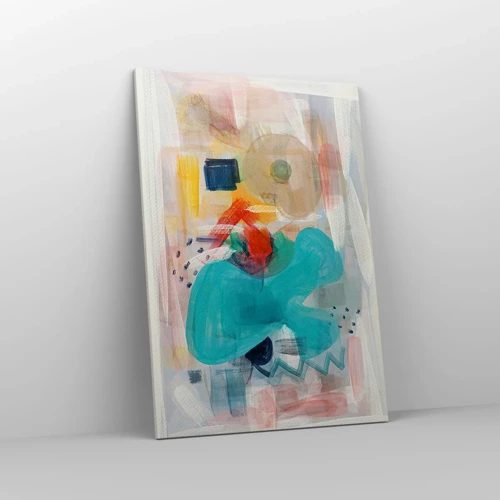 Canvastavla - Bild på duk - Ett färgglatt spel - 70x100 cm