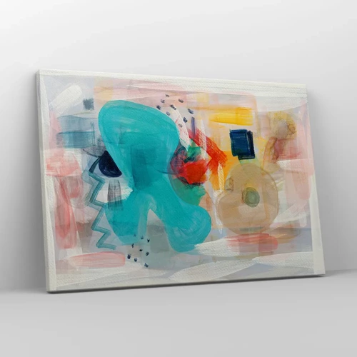 Canvastavla - Bild på duk - Ett färgglatt spel - 70x50 cm