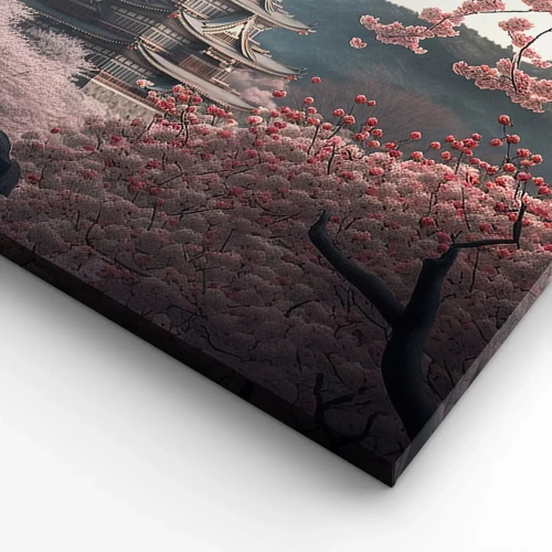 Canvastavla - Bild på duk - Ett land av blommande körsbär - 50x50 cm