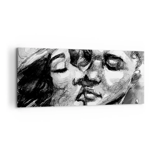 Canvastavla - Bild på duk - Ett ömt ögonblick - 120x50 cm