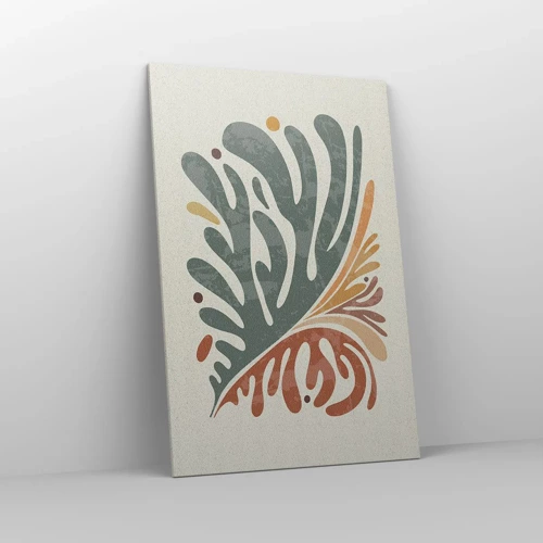 Canvastavla - Bild på duk - Flerfärgat blad - 80x120 cm