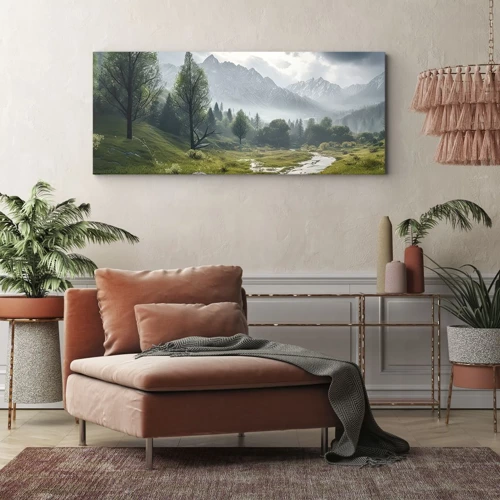 Canvastavla - Bild på duk - Fram och tillbaka - 100x40 cm