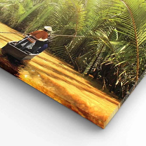 Canvastavla - Bild på duk - Genom en palmravin - 100x70 cm