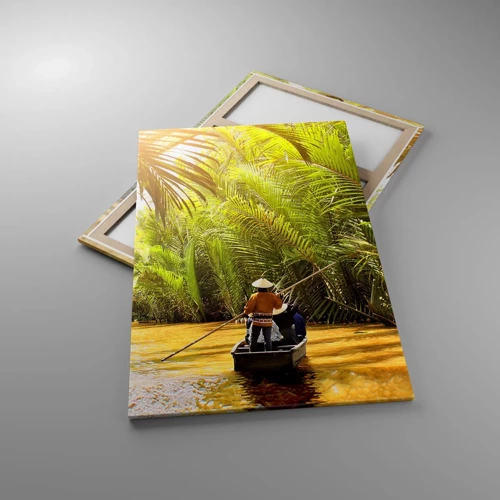 Canvastavla - Bild på duk - Genom en palmravin - 80x120 cm