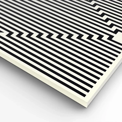 Canvastavla - Bild på duk - Geometrisk illusion - 160x50 cm