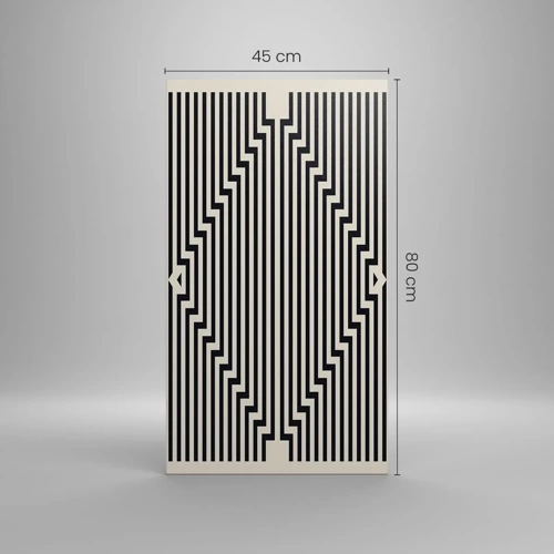 Canvastavla - Bild på duk - Geometrisk illusion - 45x80 cm