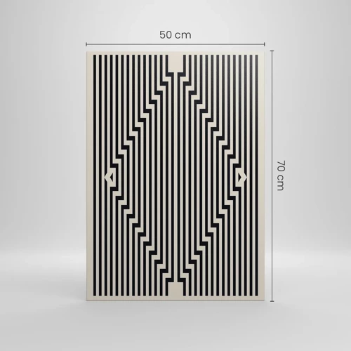Canvastavla - Bild på duk - Geometrisk illusion - 50x70 cm