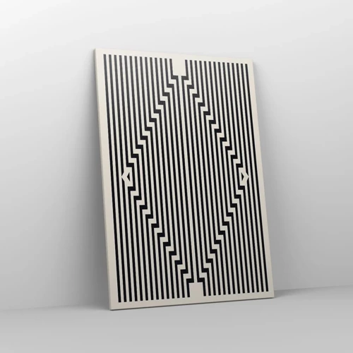 Canvastavla - Bild på duk - Geometrisk illusion - 70x100 cm