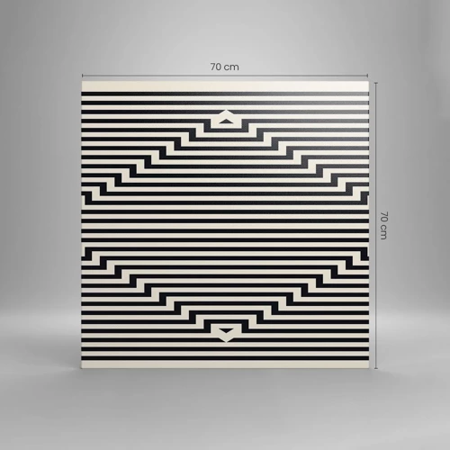 Canvastavla - Bild på duk - Geometrisk illusion - 70x70 cm