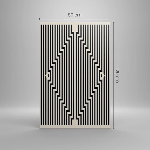 Canvastavla - Bild på duk - Geometrisk illusion - 80x120 cm