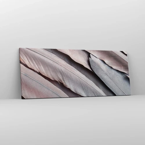 Canvastavla - Bild på duk - I rosa silver - 100x40 cm