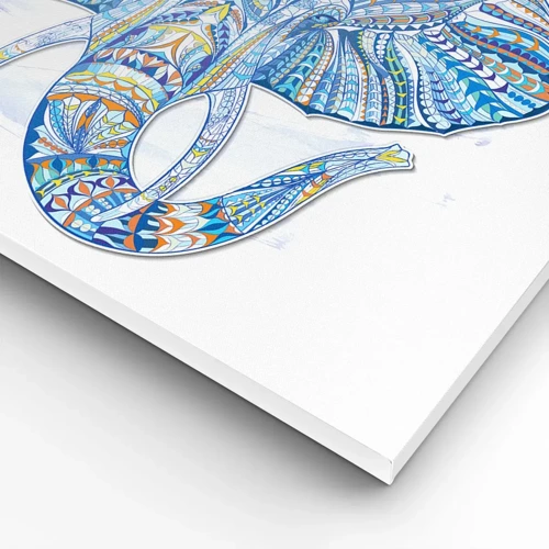 Canvastavla - Bild på duk - Inkrusterad med guld och blått - 50x70 cm