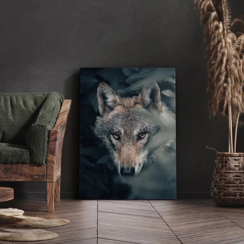 Canvastavla - Bild på duk - Jägare - 45x80 cm