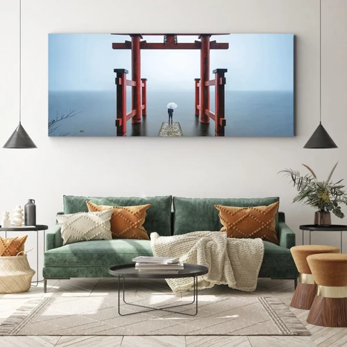 Canvastavla - Bild på duk - Japansk begrundan - 100x40 cm