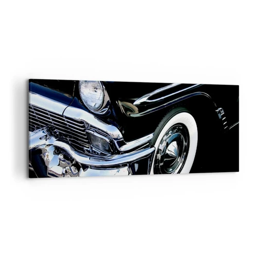 Canvastavla - Bild på duk - Klassik i silver, svart och vit - 120x50 cm