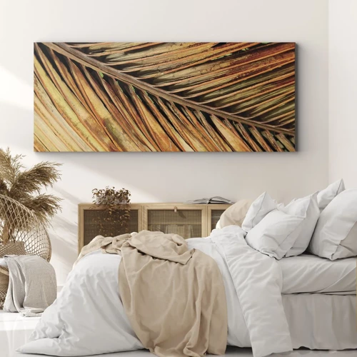 Canvastavla - Bild på duk - Kokosguld - 100x40 cm