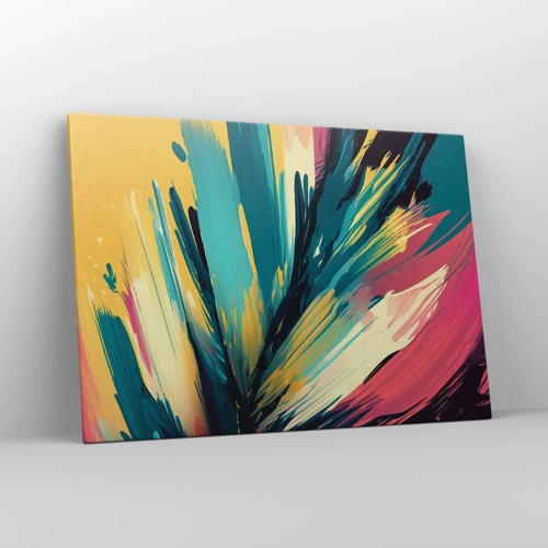 Canvastavla - Bild på duk - Komposition - en explosion av glädje - 100x70 cm
