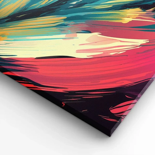 Canvastavla - Bild på duk - Komposition - en explosion av glädje - 120x50 cm