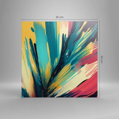 Canvastavla - Bild på duk - Komposition - en explosion av glädje - 30x30 cm