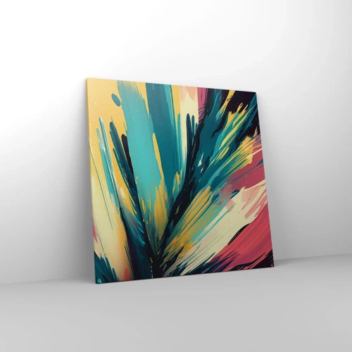 Canvastavla - Bild på duk - Komposition - en explosion av glädje - 70x70 cm