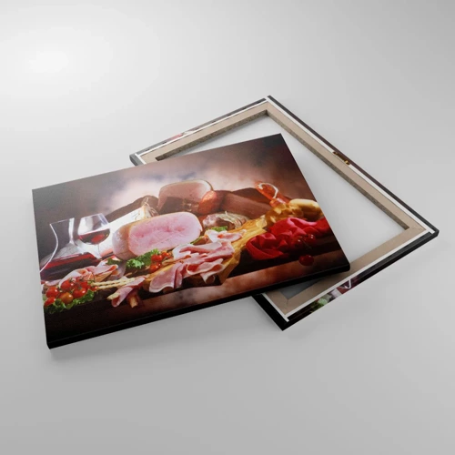Canvastavla - Bild på duk - Kulinarisk dröm med karaff - 70x50 cm