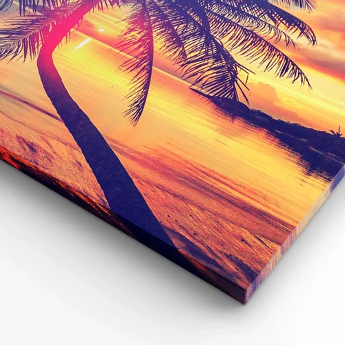Canvastavla - Bild på duk - Kväll under palmerna - 45x80 cm