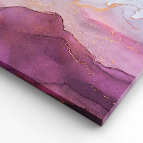 Canvastavla - Bild på duk - Lila och violett vågor - 70x50 cm