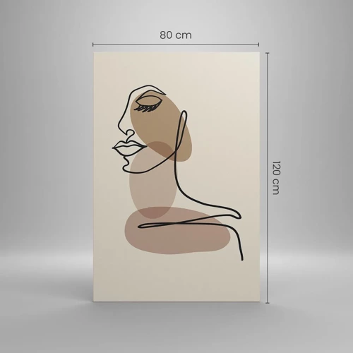 Canvastavla - Bild på duk - Lyssnar på sig själv - 80x120 cm