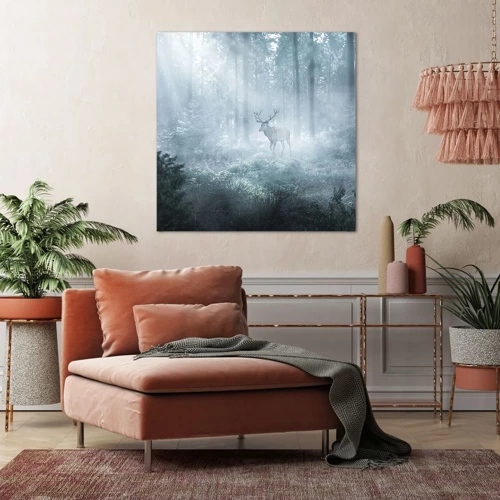 Canvastavla - Bild på duk - Morgonrond runt godset - 30x30 cm