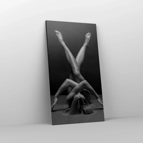 Canvastavla - Bild på duk - Nakenhetens geometri - 55x100 cm