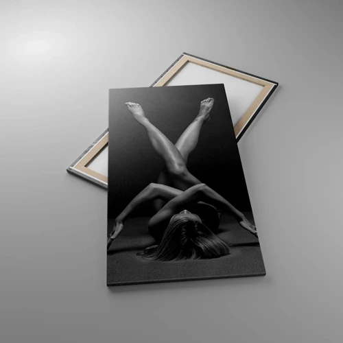 Canvastavla - Bild på duk - Nakenhetens geometri - 65x120 cm