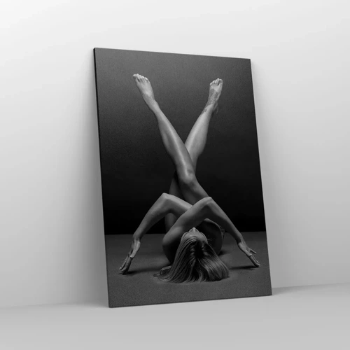 Canvastavla - Bild på duk - Nakenhetens geometri - 70x100 cm