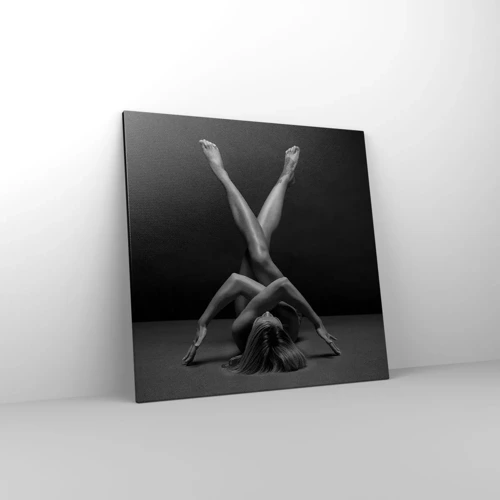 Canvastavla - Bild på duk - Nakenhetens geometri - 70x70 cm