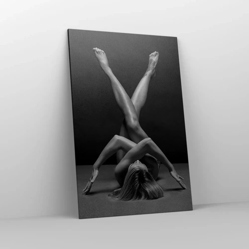 Canvastavla - Bild på duk - Nakenhetens geometri - 80x120 cm