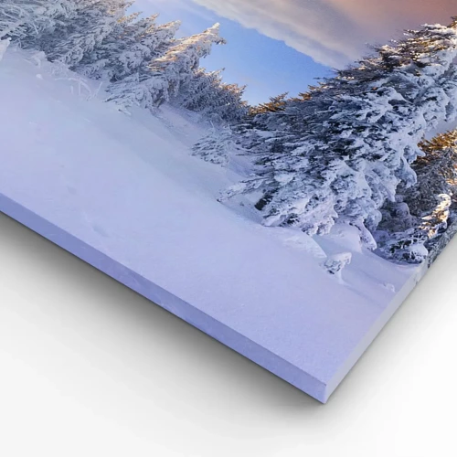 Canvastavla - Bild på duk - Naturens snöiga spel - 80x120 cm