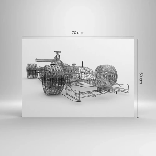 Canvastavla - Bild på duk - Perfekt konstruktion - hastighetens idé - 70x50 cm