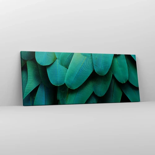 Canvastavla - Bild på duk - Precision av papegojans natur - 100x40 cm